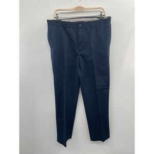 NWT Savane Geo Khakis Flat Front Pants Men's 34X29 Dark Navy Zip Fly Preppy